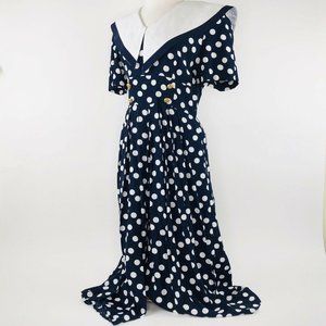 Maggie Boutique VTG Nautical Jumpsuit Culotte Wome